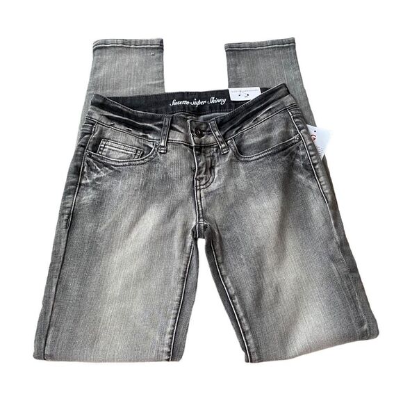 G by Guess Suzette Super Skinny Black Asphalt Wash Jeans Size 26 - Picture 4 of 14